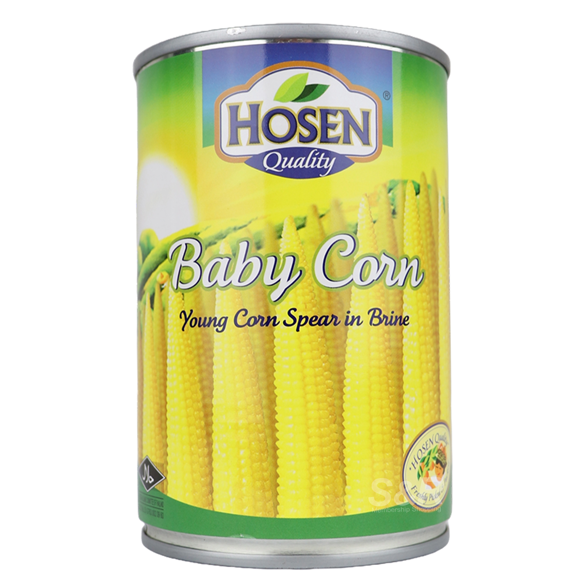 Hosen Quality Young Corn Spear in Brine 425g